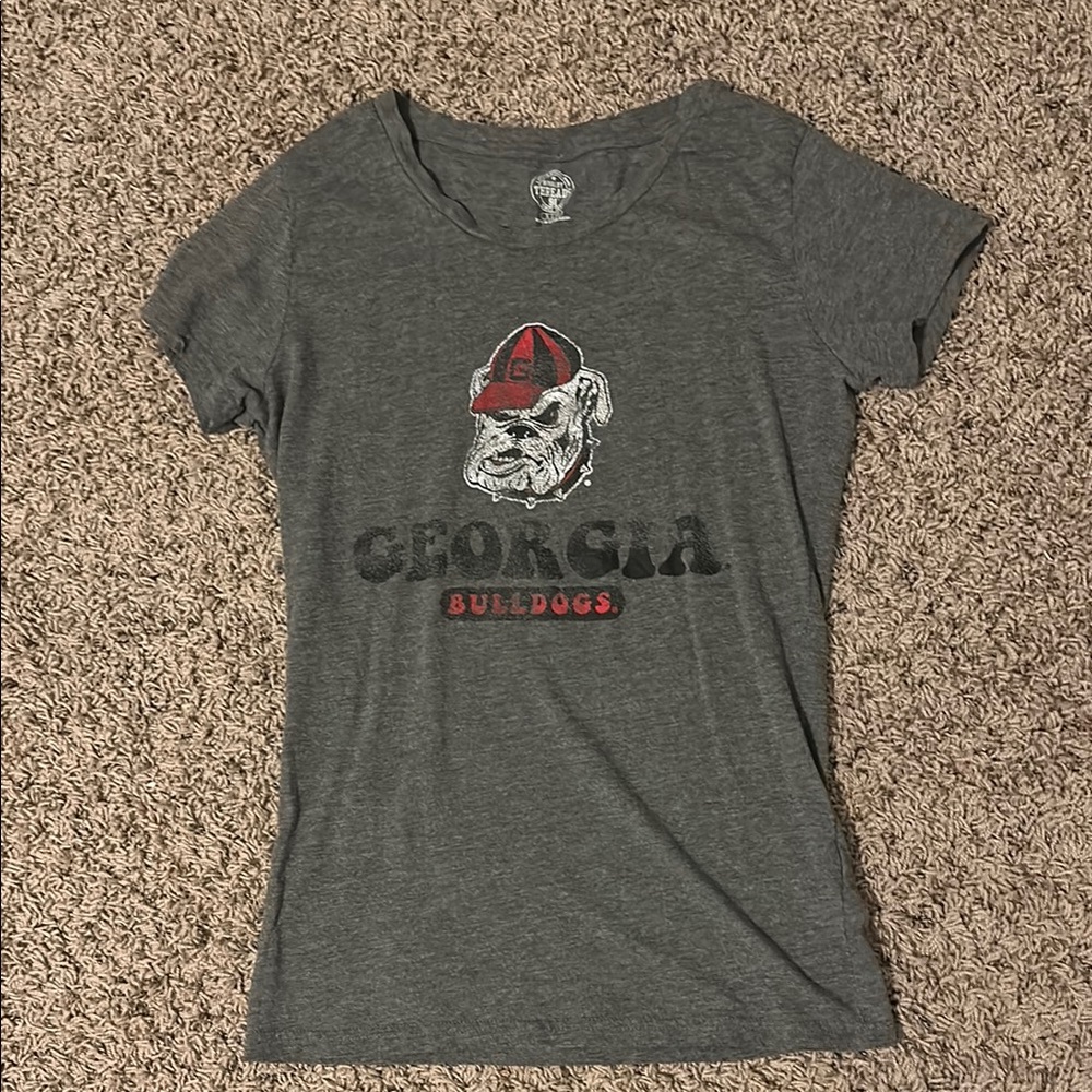 Gray Georgia Bulldogs T-Shirt